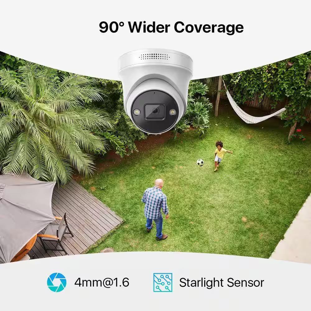 4K UHD 8-Channel 2TB Poe NVR Security Camera System with 8 8MP Wired Spotlight Cameras, Color Night Vision, 2-Way Audio