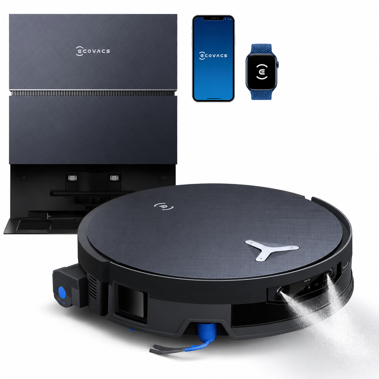 Ecovacs Deebot X12 PRO Omni Robot Vacuum, Focusjet Pre-Spray Roller Mop | 22000Pa BLAST Suction