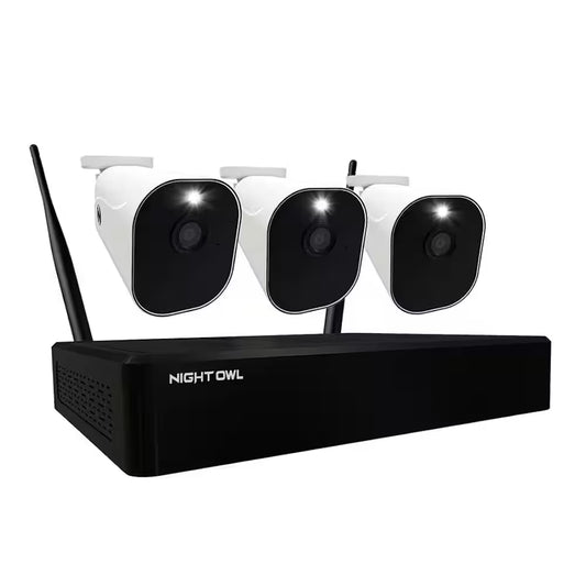 10-Channel 1080P Smart NVR Security Camera System with 1TB Hard Drive and 3 1080P Wire Free Spotlight Cameras